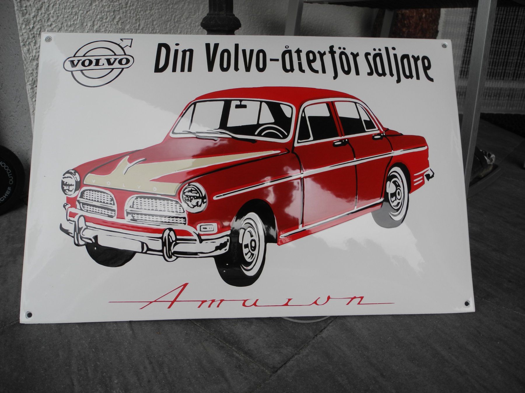 Insegne: GROSSES VOLVO AMAZON EMAILSCHILD – Nuovo (secondo la descrizione) da Reinach AG venduto da Huckleberrysix 5