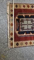 Teppich Ethno Muster Rot Beige Kleinformat