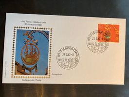 Schweiz 1982 FDC Pro Patria Wirtshausschild Onde St-Saphorin