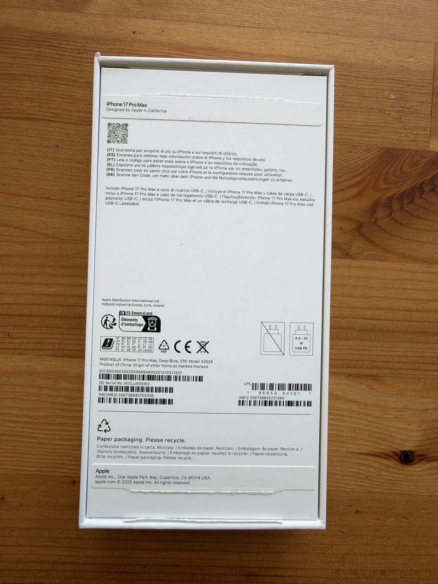 Apple Telefoni cellulari / Smartphones: iPhone 17 pro Max bleu 2 TB excellent état  – Usato da Chêne-Bougeries venduto da PPP1224 6