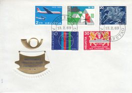 1969 461-67 Pfadi Planetarium Comptoir Flugpost Europa 3 FDC