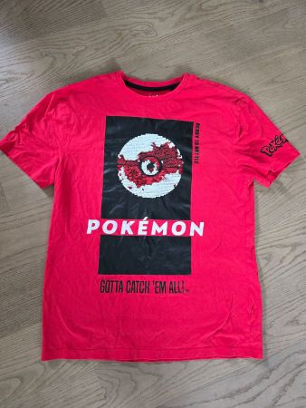 Grösse M - Pokémon T-Shirt mit Wendepailletten