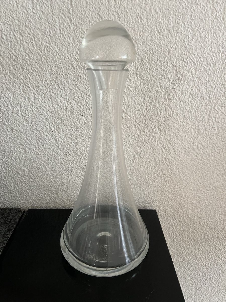 Caraffe: Elegante Glaskaraffe mit Stopfen, neuwertig – Usato da Abtwil SG venduto da ale2002