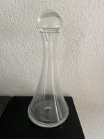 Elegante Glaskaraffe mit Stopfen, neuwertig