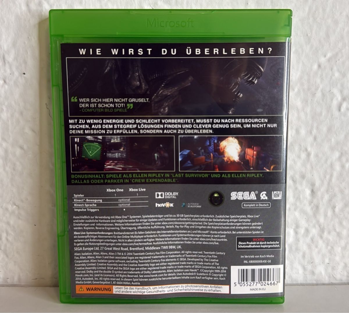 Microsoft Spiele: Alien Isolation Ripley Edition XBOX ONE game – Gebraucht aus Ehrendingen von bubulence 1