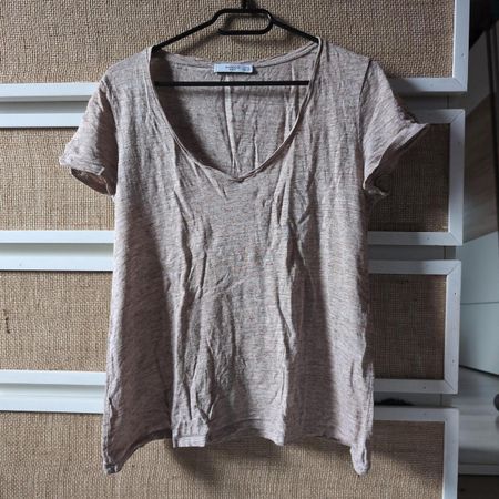 Mango T-Shirt mit V-Ausschnitt Basic