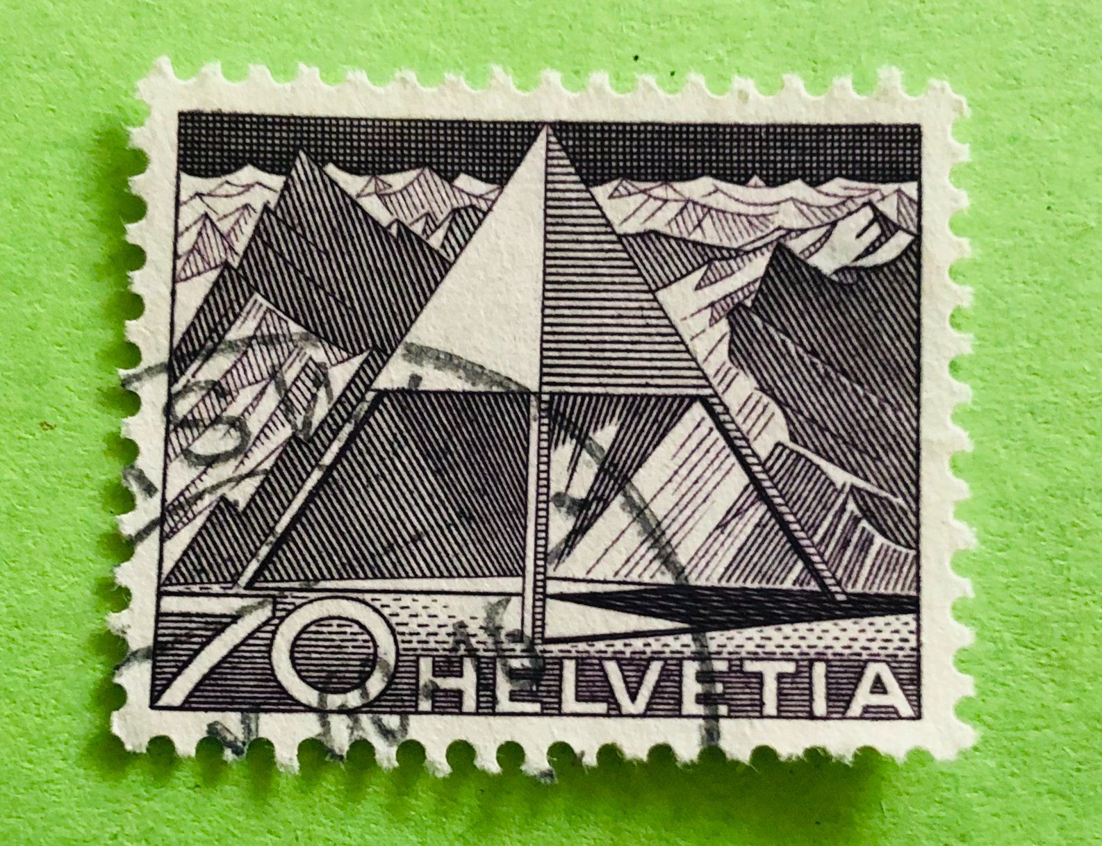 Tutti i francobolli: Nr.308 mit Stempel Triangulationspunkt Technik und Landschaf – Usato da Aarau venduto da Billa007
