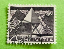Nr.308 mit Stempel Triangulationspunkt Technik und Landschaf