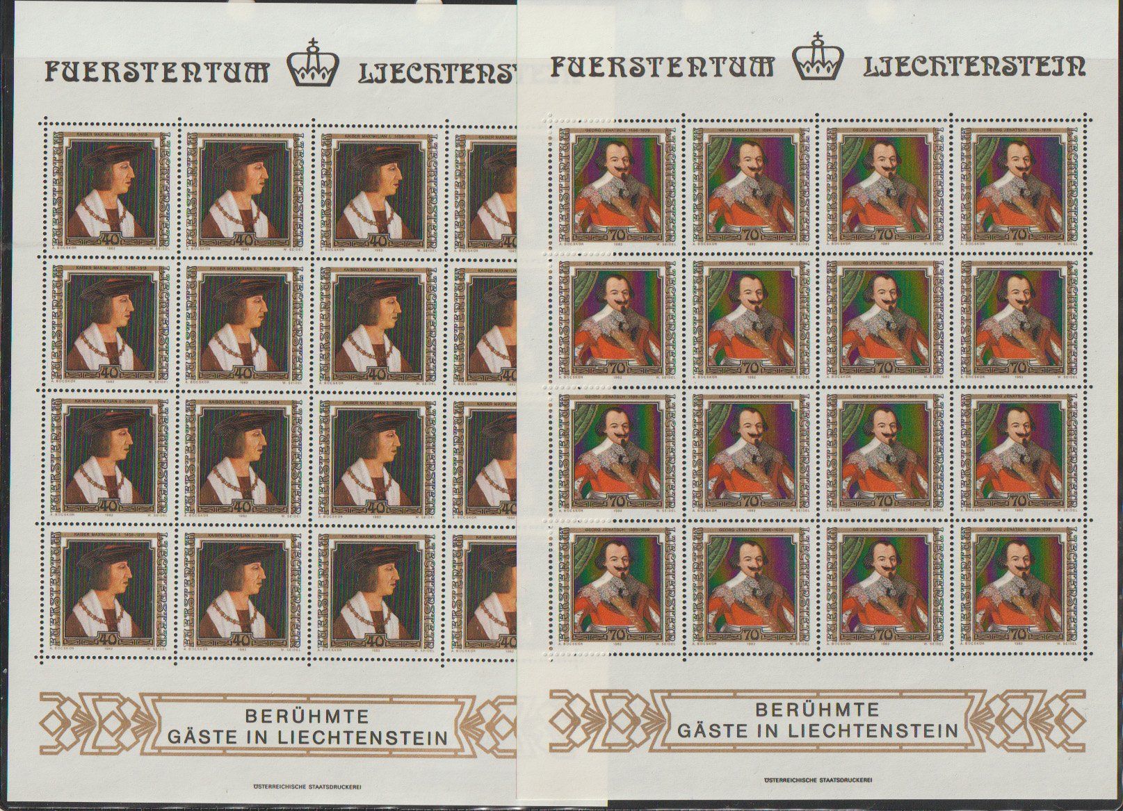 Tutti i francobolli: Blocs de Timbres Liechtenstein  ** – Nuovo e nell'imballaggio originale da Crans-Montana venduto da kira56 4