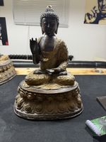 Buddha Pendant Tibet Bronze mit 18K Goldanstrich