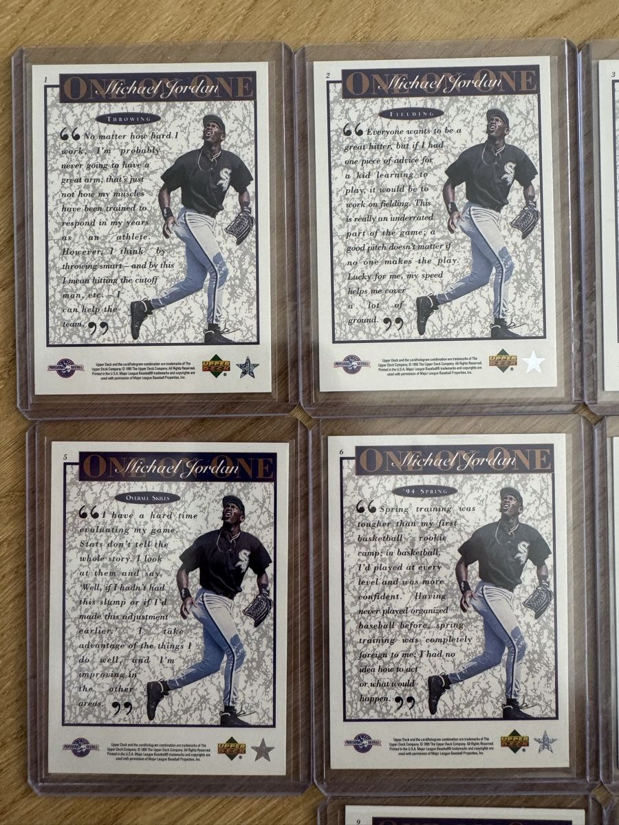 Jordan Cartes à collectionner: Michael Jordan Upper Deck Baseball Card Set 10 Cards – D'occasion à Founex par egz_58qz 4