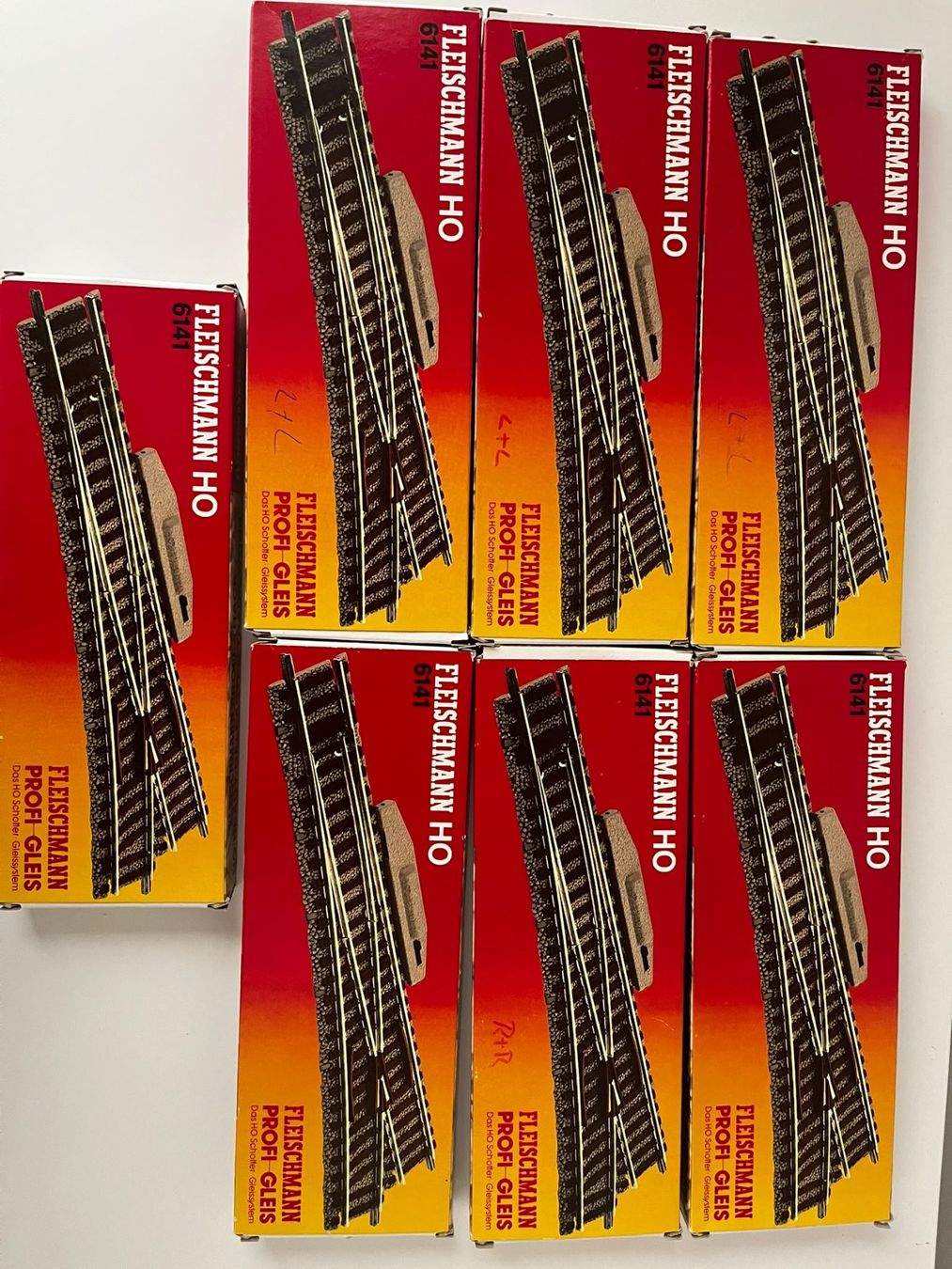 Fleischmann Modellini di ferrovie: 7x 2x weiche 6141 – Usato da Baden venduto da Muschti