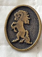 Antike Vintage Pferde Brosche Anstecker goldig selten!