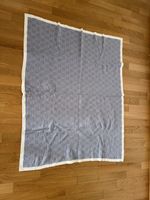 GG Babydecke Weiss Grau Monogram 120cmx120cm