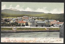Olten farbige Teilansicht mit Amthausquai Stadttheater etc.
