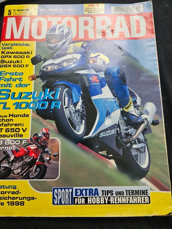 MOTORCYCLE JOURNAL 828 HONDA RC 30 RVF Bol d'Or KAWASAKI GPX 750 1000