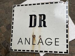Emailschild DEUTSCHE REICHSBAHN # Emaille Schild 2WK SBB DDR