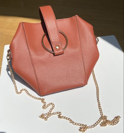 Tasche Handtasche rostbraun cognac braun