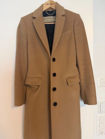 Burberry Mantel – eleganter Wollmantel in Camel / size 36