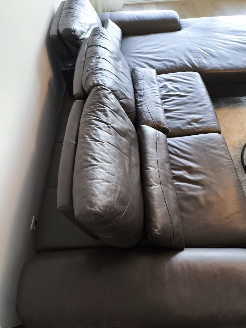 Sofas: Leder Eckcouch Sofa mit Hocker,Braun – D'occasion à Hirzel par Margarita_HandMade 6