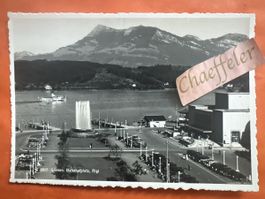 Alte Ansichtskarte Luzern Bahnhofplatz Rigli 3017 gute Erhal