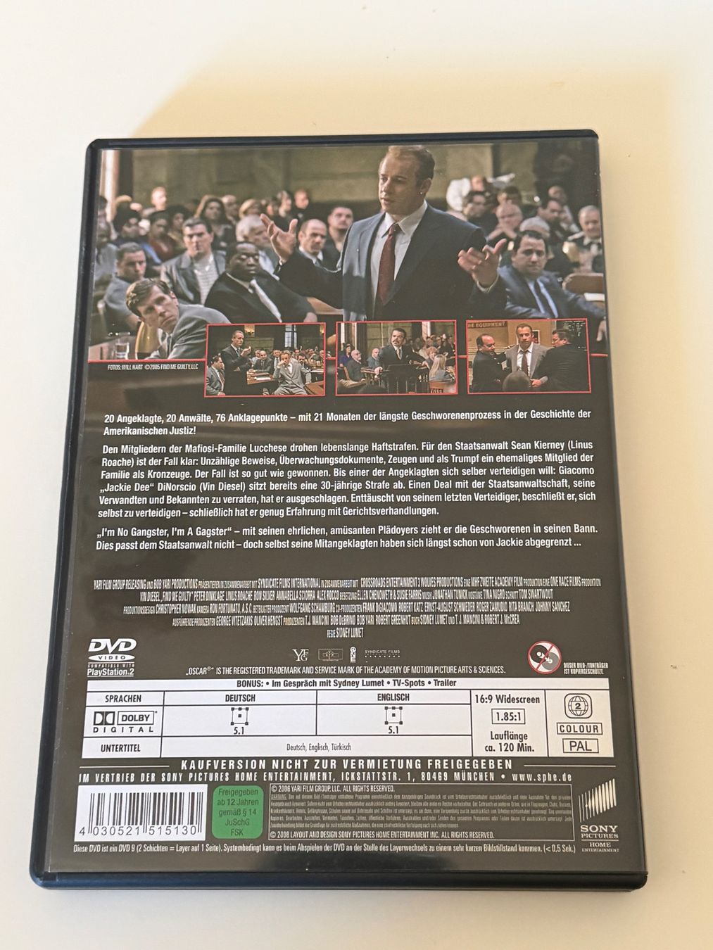 Tutti i DVDs: Find Me Guilty - Der Mafiaprozess - DVD – Usato da Altstätten SG venduto da sheamus 1