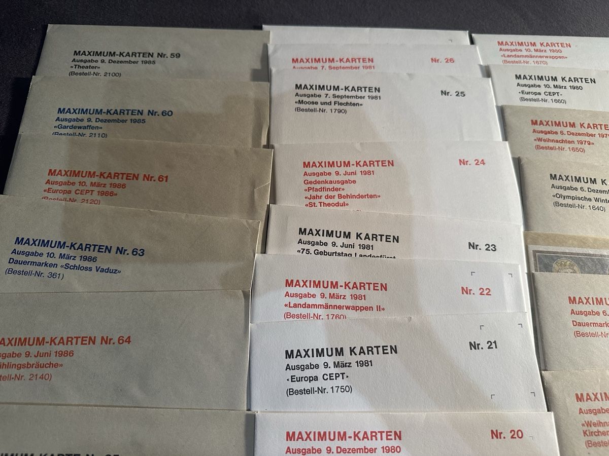 Alle Briefmarken: XXL Sammlung Maximum Karten Lichtenstein FL – Gebraucht aus Stettfurt von 2442 6