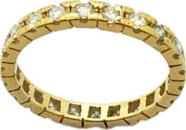 750/18 Karat Gold Diamant Alliance Ring 1.10 ct