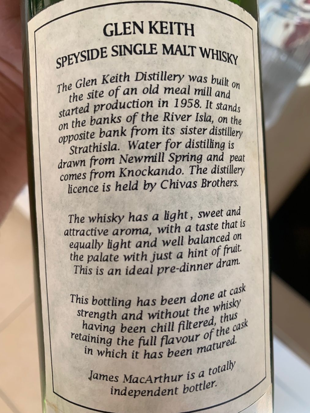 Bevande alcoliche: Whisky Glen Keith célébration 22 ans JM – Usato da Vésenaz venduto da boi_858r 1