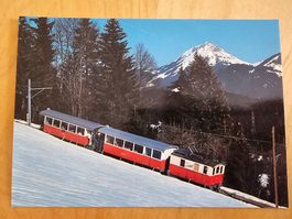Postkarte CEV Elektrische Lokomotive He 2/2 1 mit Wagen