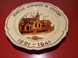 Assiette de Cologny 1941. Manufacture de Nyon