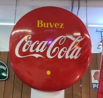 Coca-Cola Vintage Emaille-Schild, gross 130cm Durchmesser!!