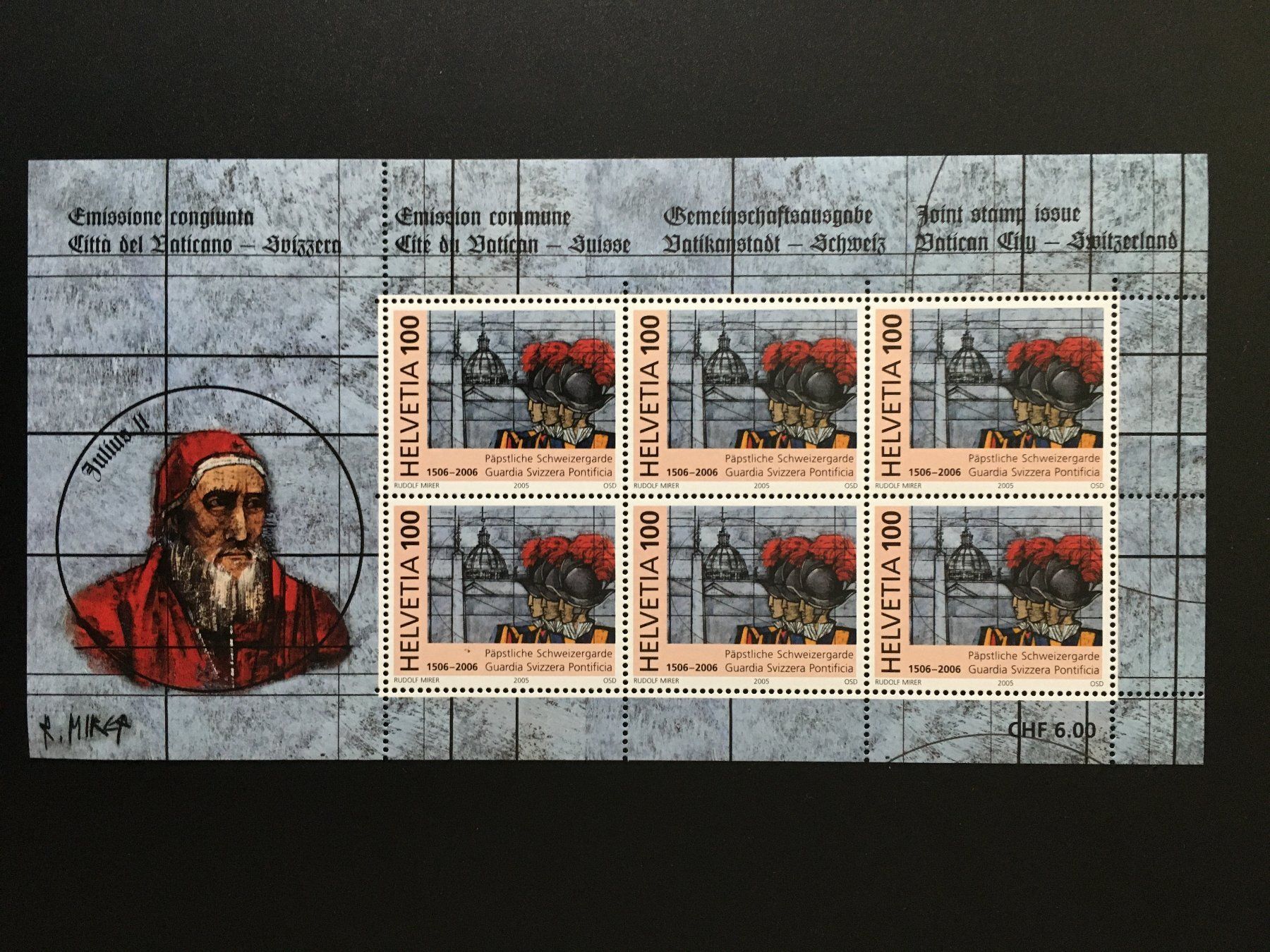 Tutti i francobolli: Kleinbogen **  2005  Schweizergarde  ZNr. 1184  postfrisch – Nuovo (secondo la descrizione) da Niederrohrdorf venduto da leni29