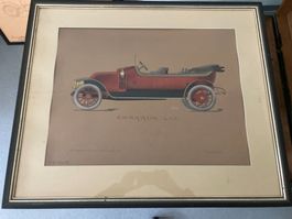 Original Charron Oldtimer-Druck, gerahmt, Rarität!