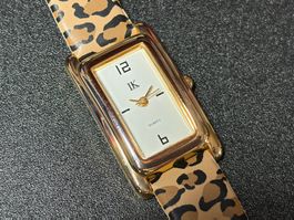 IK Damenuhr Quarz "Leoparden-Muster Armband"