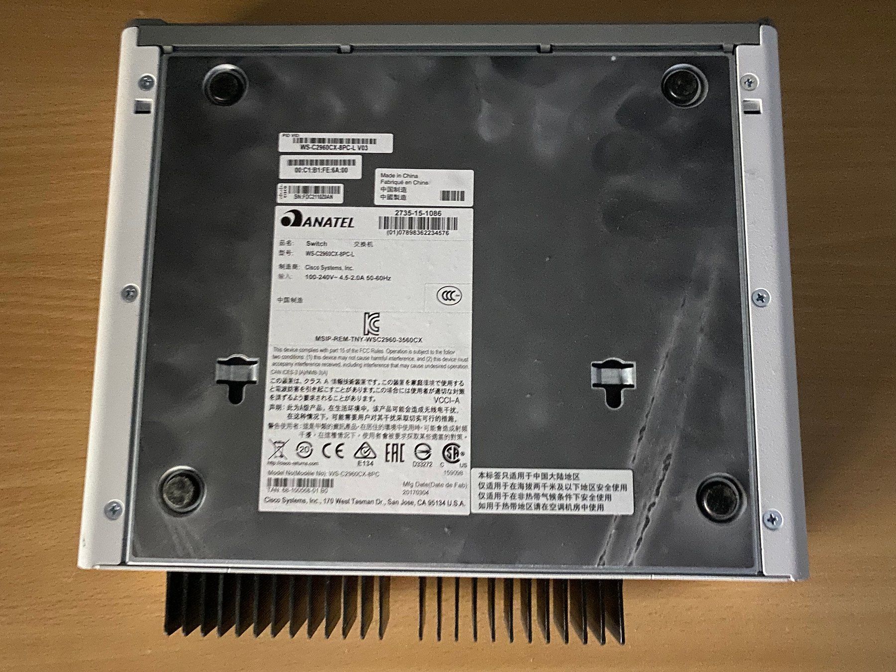 Cisco Laufwerke & Adapter: Cisco PoE+ Switch WS-C2960CX-8PC-L V03 – Gebraucht aus Langwiesen von Restposten-24 4
