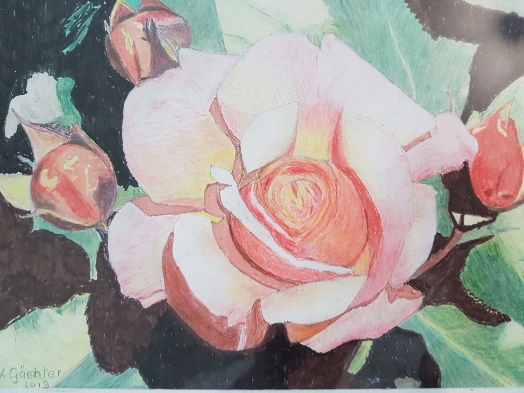 Dipinti: Wunderschönes Original-Aquarell von W. Gächter – Usato da Glattbrugg venduto da casabelavista 2