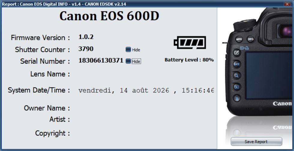 Canon Appareil photo: Canon EOS 600D Body – D'occasion à Boussens par MWo72 8
