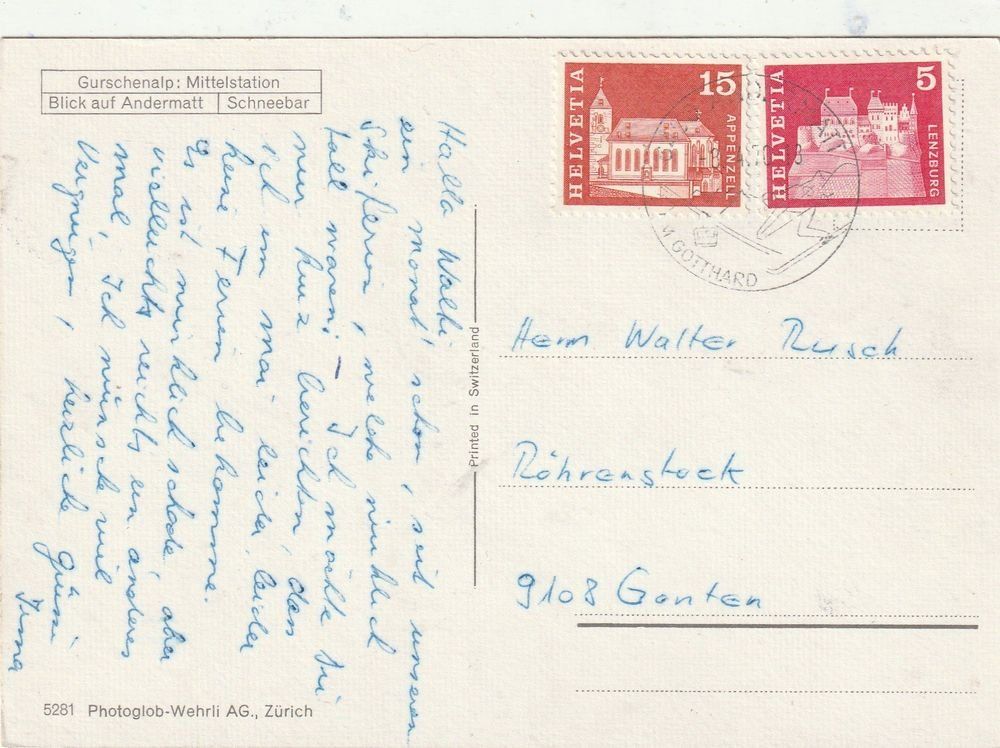 Cartoline postali: 4 Karten Berhäuser - Skinetrieb – Usato da Lumbrein venduto da made02 7