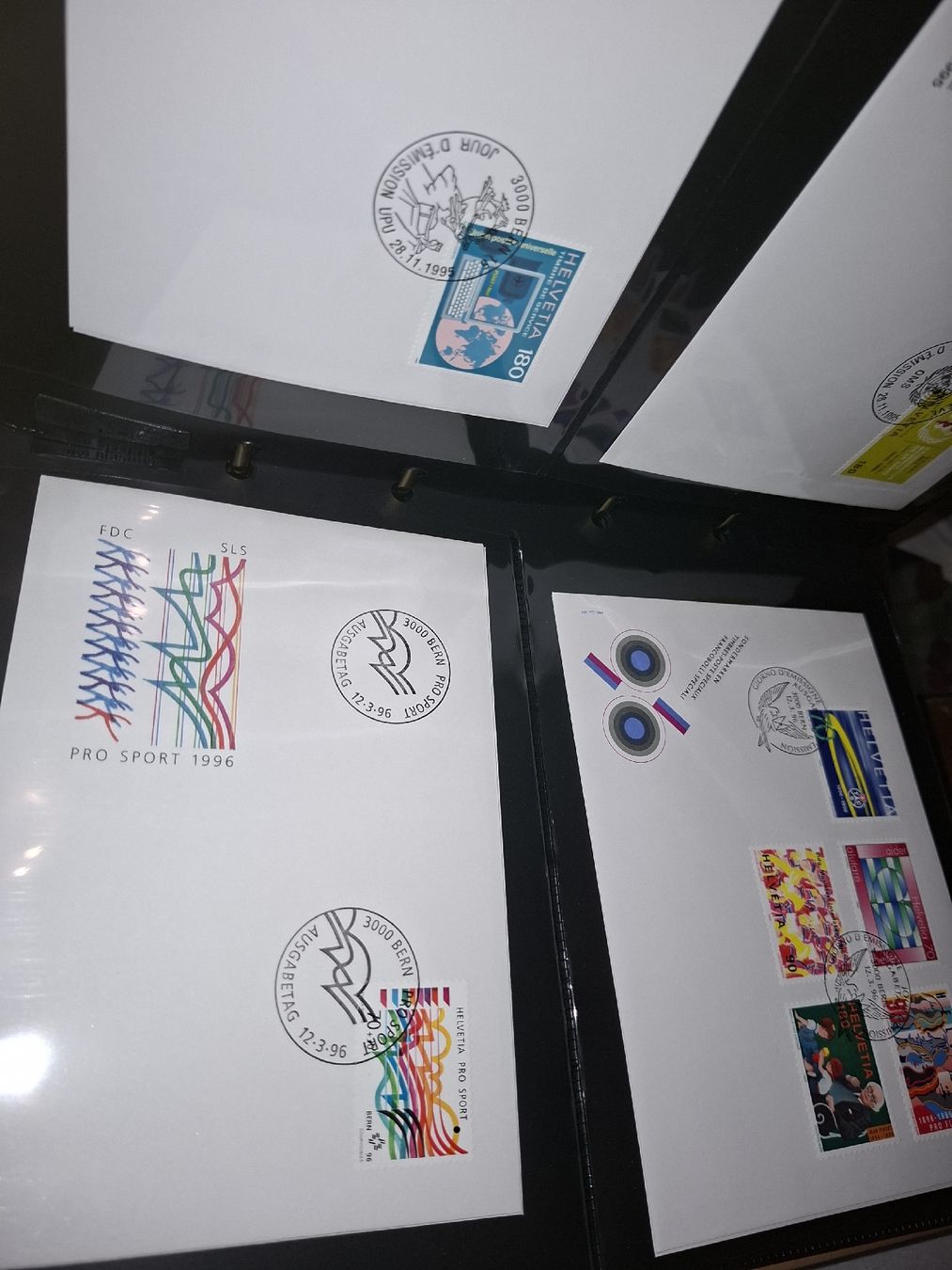 Alle Briefmarken: Diverse FDC mit Album und Hülle – Gebraucht aus Balgach von SIMEON27 6