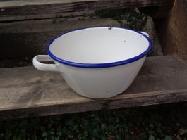 Emailtopf weiss/blau