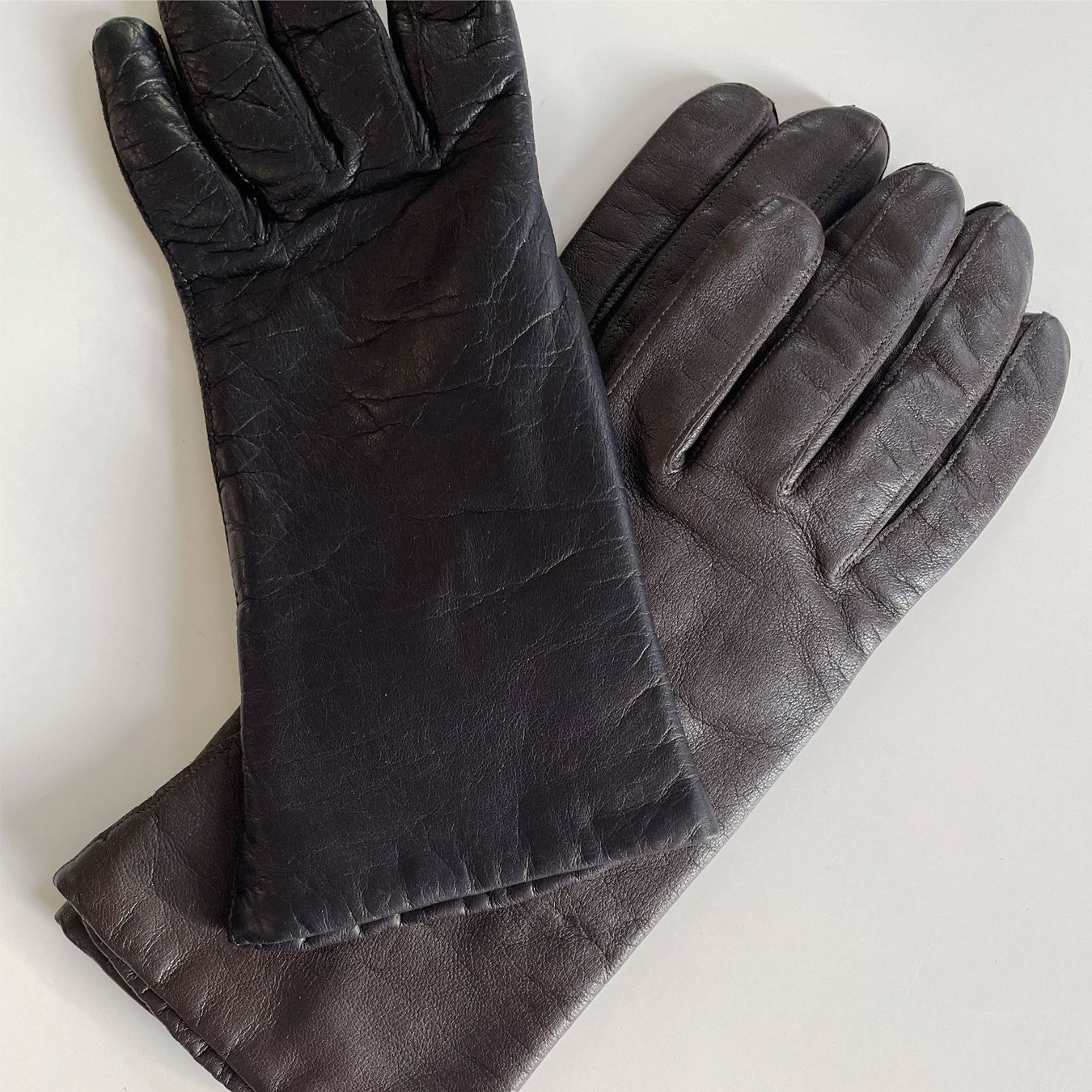 Handschuhe & Handstulpen: Handschuhe dunkelbraun Gr. 7 TOP mit Wollfutter – Gebraucht aus Brüttisellen von Buxus 4