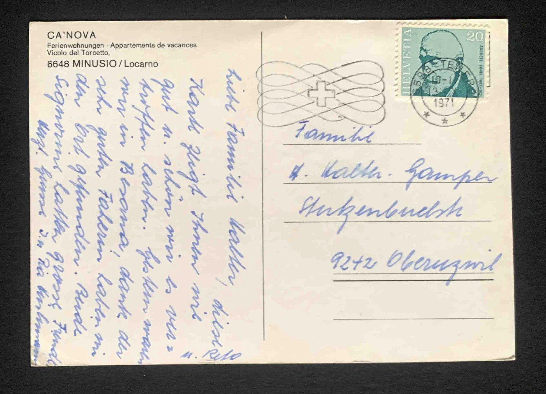 Cartoline postali: AK Minosio Locarno CA NOVA – Usato da Goldau venduto da artelier1 1