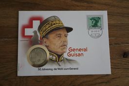 Numisbrief General Guisan 1989 – 50 Jahre Wahl zum General –