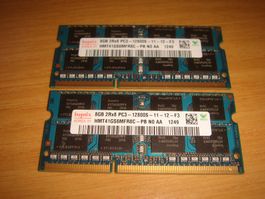 2 stück 8gb ddr3 12800 (1600) 1.5v sodimm für laptop
