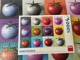 Dino Puzzle 1000 Teile Tomaten Pop Art Neuwertig Top!