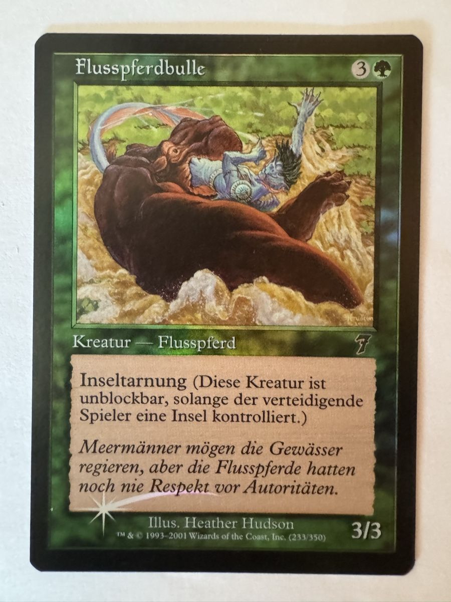 Magic The Gathering Carte collezionabili: MTG Flusspferdbulle Foil 7th – Usato da Stadel venduto da bewinshop