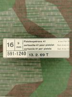 Munitionsschachtel 9 mm Pistolenpatrone 41, leer