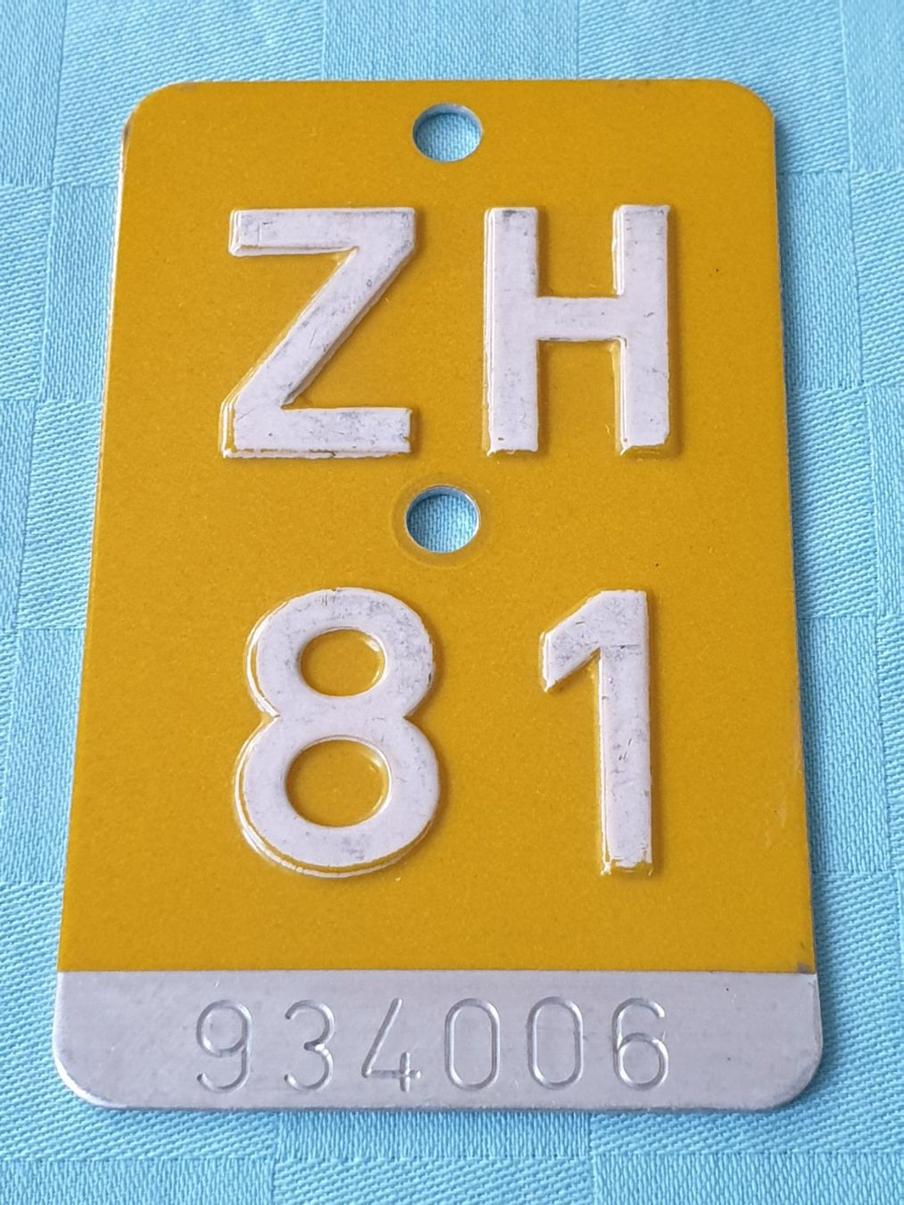 Insegne: Velonummer ZH 81 – Usato da Mörschwil venduto da spirspi