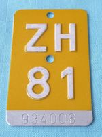 Velonummer ZH 81